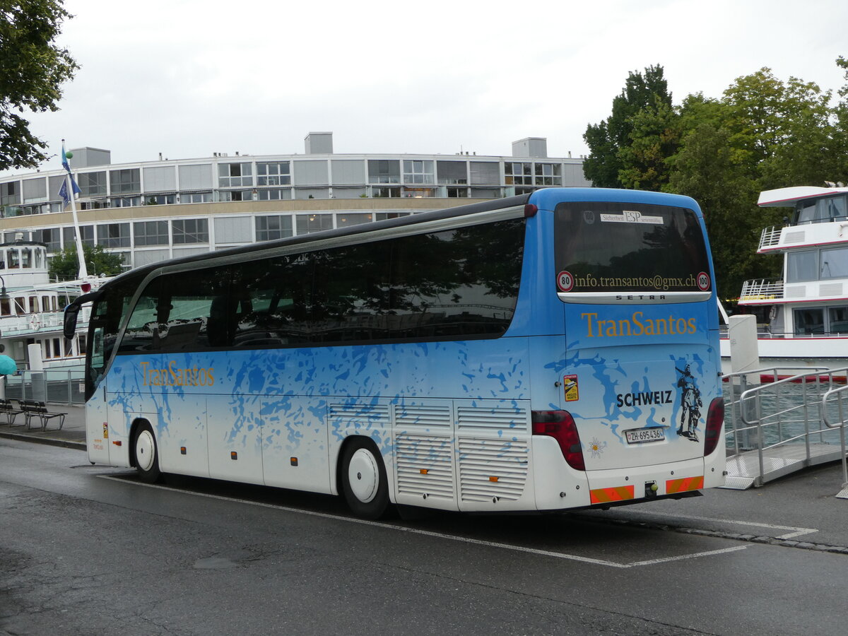 (253'165) - TranSantos, Schfflisdorf - ZH 695'436 - Setra am 29. Juli 2023 bei der Schifflndte Thun