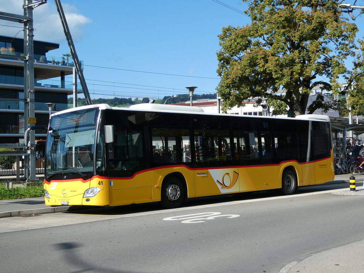 (253'299) - SB Trans, Sursee - Nr. 41/LU 187'453/PID 10'958 - Mercedes am 3. August 2023 in Neuenkirch, Sempach Station