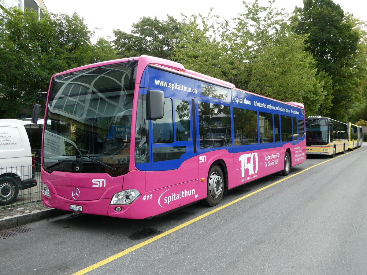 (253'528) - STI Thun - Nr. 411/BE 419'411 - Mercedes am 8. August 2023 bei der Schifflndte Thun