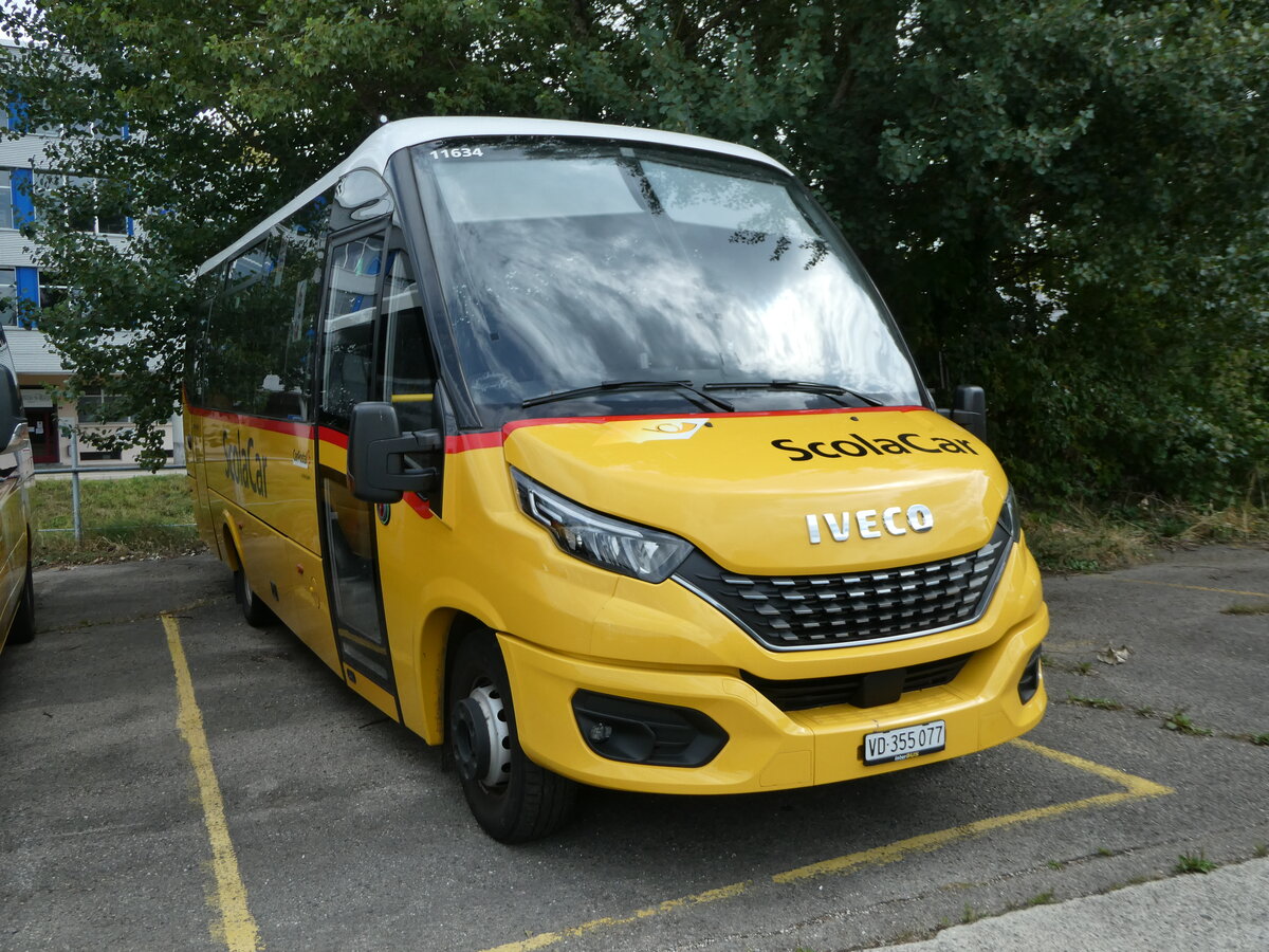 (253'726) - CarPostal Ouest - VD 355'077/PID 11'634 - Iveco/Rosero am 12. August 2023 in Yverdon, Garage