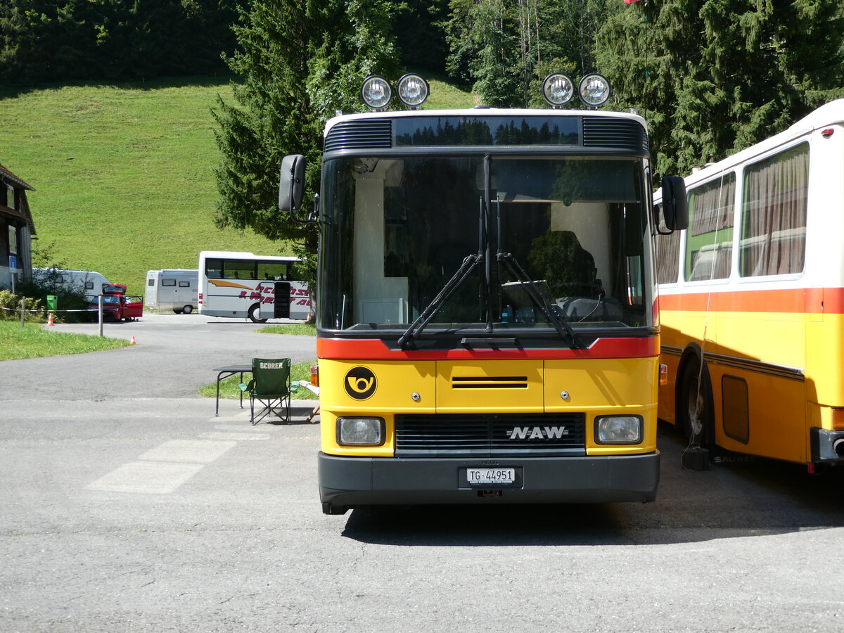 (254'044) - Bchi, Wil - TG 44'951 - NAW/Hess (ex Kng, Beinwil PID 952, ex Voegtlin-Meyer, Brugg Nr. 79) am 19. August 2023 in Hoch-Ybrig, Talstation Weglosen