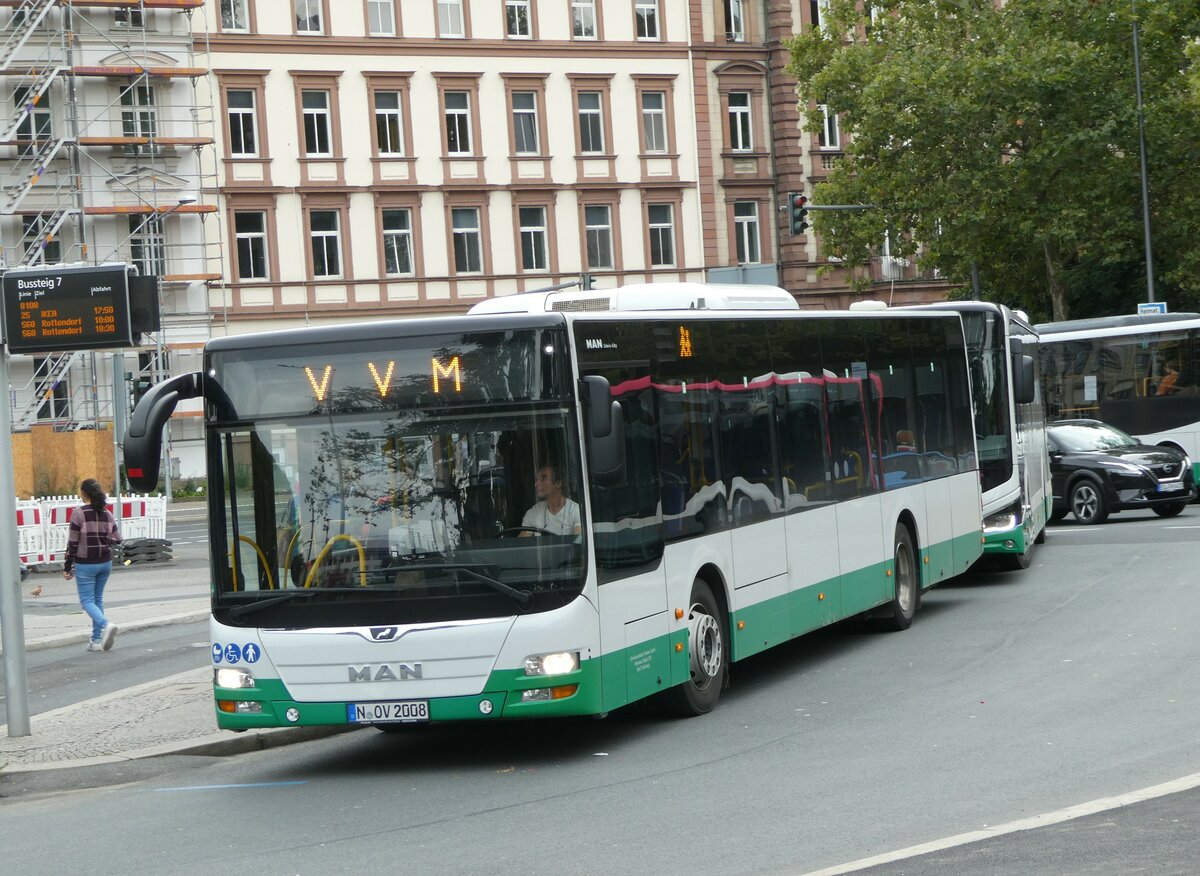 (254'329) - OVF Nrnberg - N-OV 2008 - MAN am 29. August 2023 beim Bahnhof Wrzburg