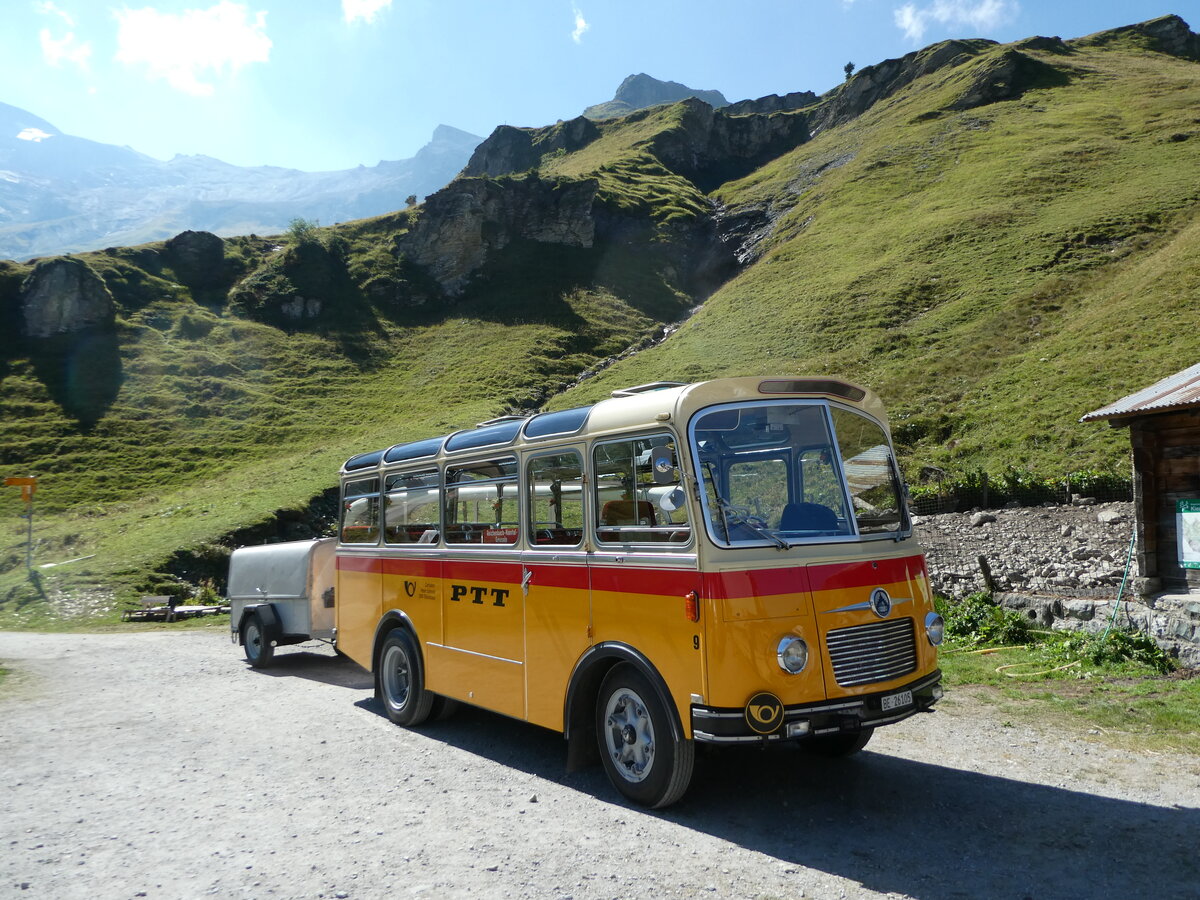 (255'071) - Schmid, Thrishaus - Nr. 9/BE 26'105 - Saurer/R&J (ex Geiger, Adelboden Nr. 9) am 10. September 2023 auf der Bundalp