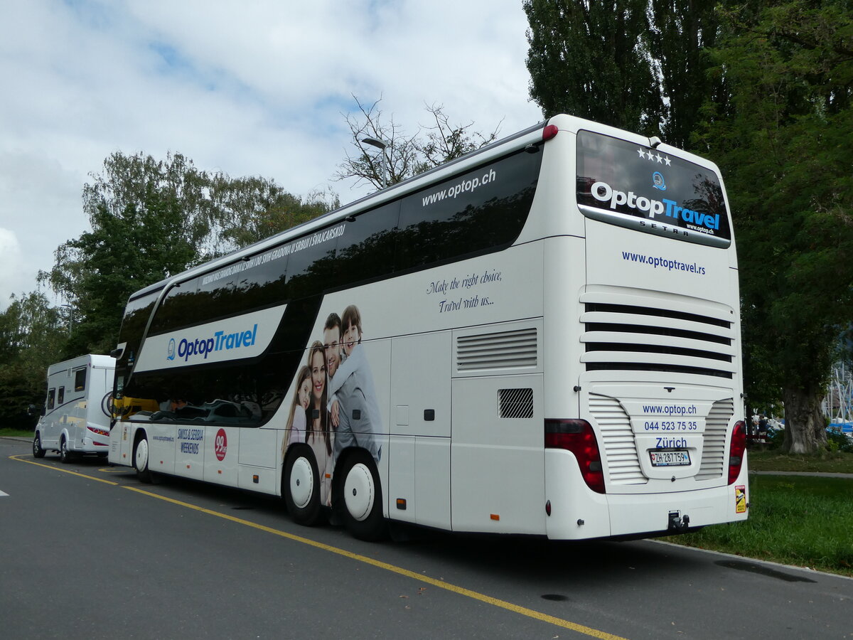 (255'192) - Optop Travel, Opfikon - Nr. 22/ZH 287'759 - Setra am 14. September 2023 in Thun, Lachen