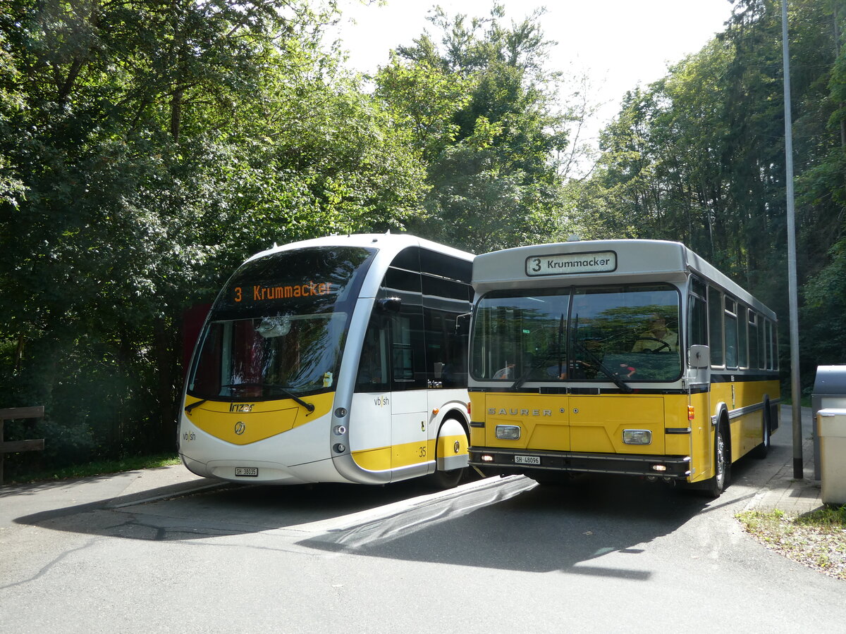 (255'295) - Wanner, Schleitheim - SH 48'096 - Saurer/Hess (ex Ruklic, Schaffhausen; ex VBSH Schaffhausen Nr. 40; ex VBSH Schaffhausen Nr. 19) am 17. September 2023 in Schaffhausen, Sommerwies