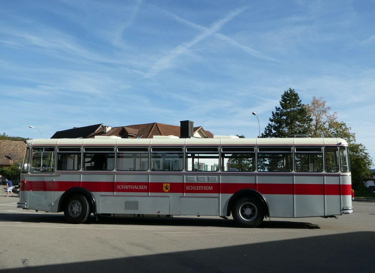 (255'397) - Borer, Neuhausen - Nr. 7/SH 19'684 - Saurer/Tscher (ex Heiniger, Btzberg; ex ASS Schleitheim Nr. 22; ex ASS Schleitheim Nr. 7) am 17. September 2023 in Siblingen, Am Stei