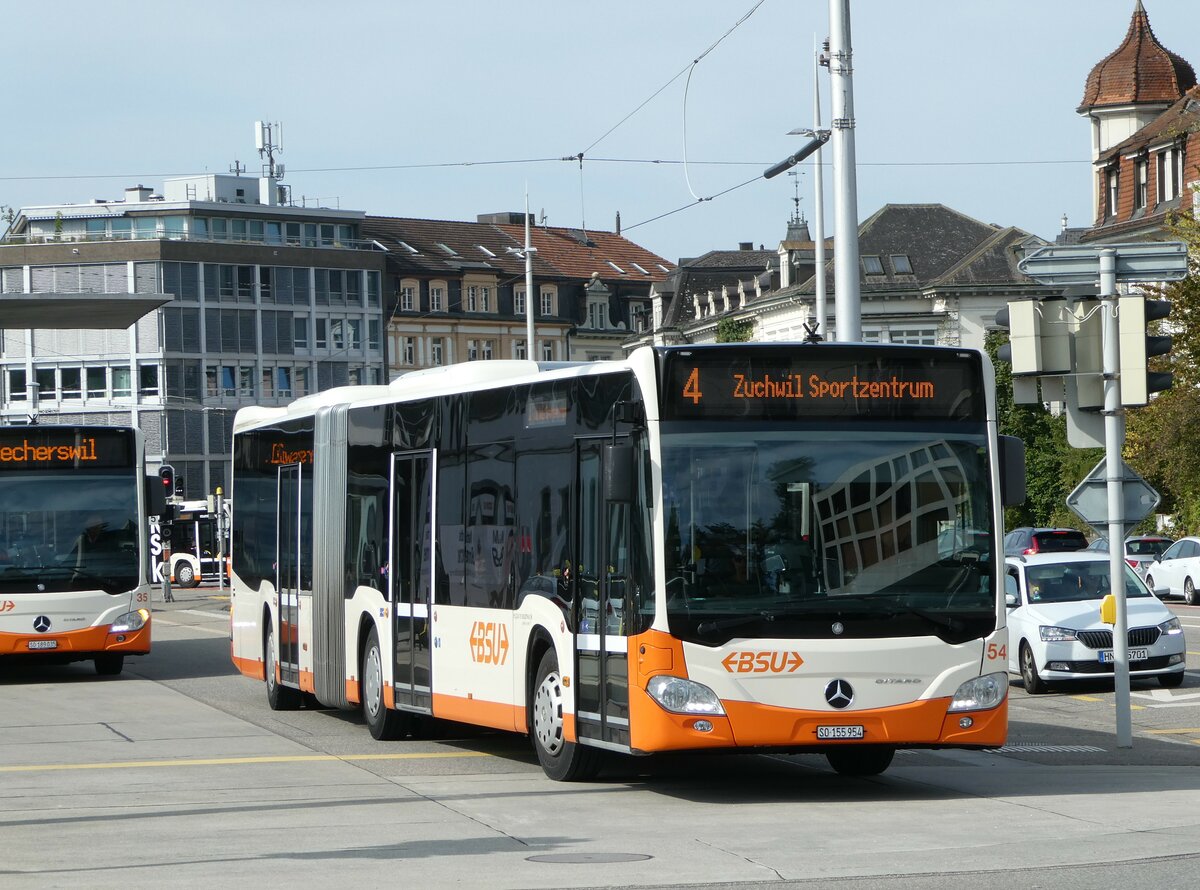 (255'646) - BSU Solothurn - Nr. 54/SO 155'954 - Mercedes am 28. September 2023 beim Hauptbahnhof Solothurn
