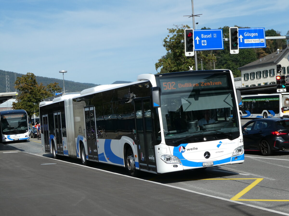 (255'675) - BOGG Wangen b.O. - Nr. 224/SO 194'897 - Mercedes am 28. September 2023 beim Bahnhof Olten