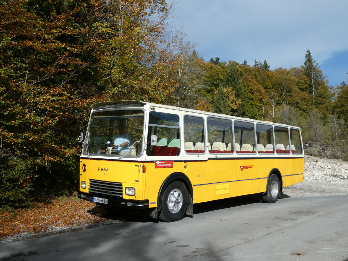(256'485) - Aus Deutschland: Hahn, Mnchen - M-MM 668H - FBW/FHS (ex Michels, Schmallenberg; ex FRAM Drachten/NL Nr. 5; ex P 24'184) am 28. Oktober 2023 in Giswil, Aue Steinibach