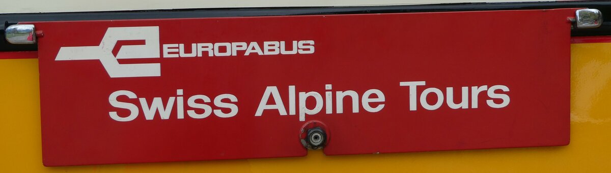 (256'499) - Routentafel - EUROPABUS Swiss Alpine Tours - am 28. Oktober 2023 in Giswil, Grossteilstrasse