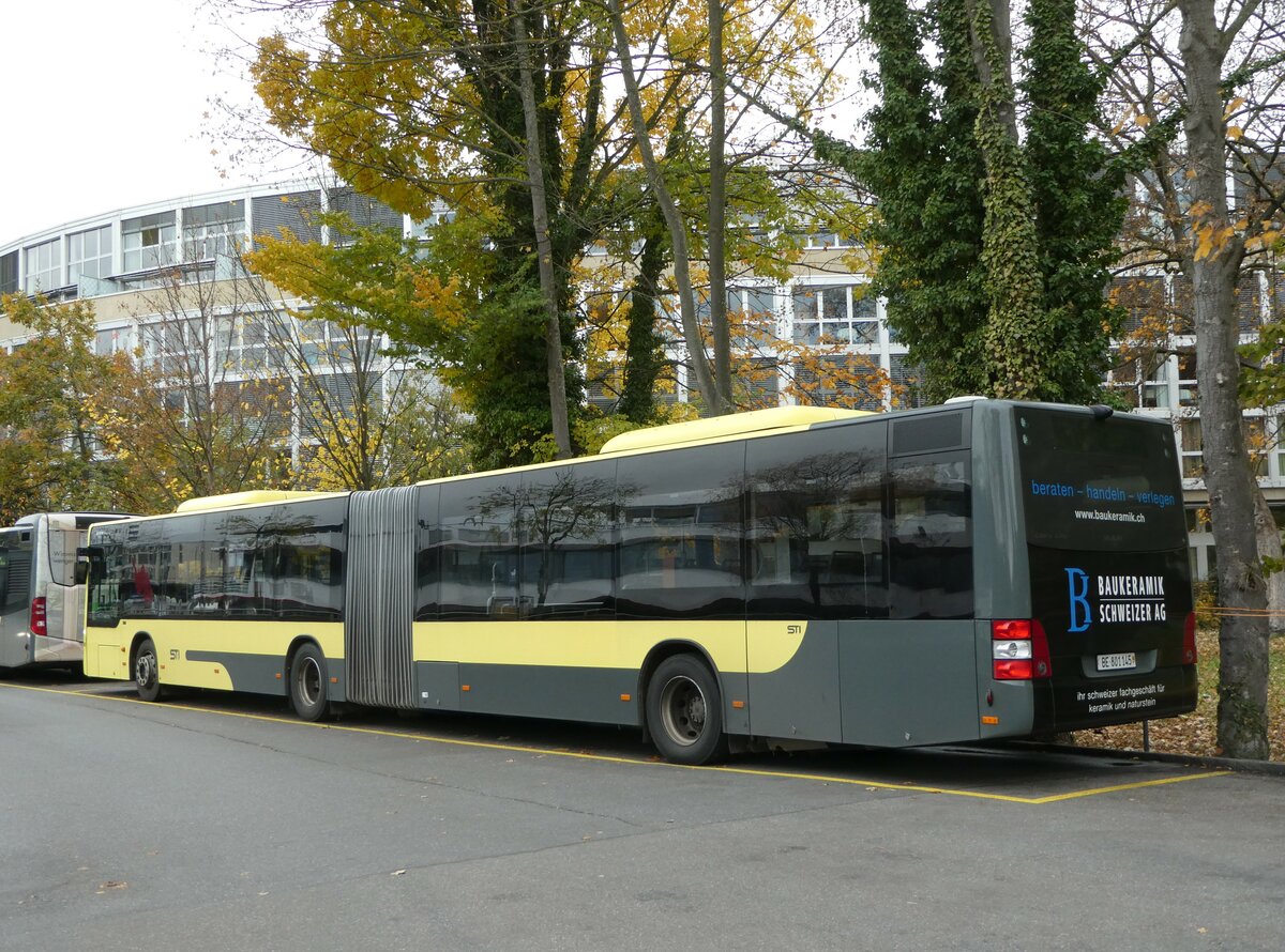 (257'008) - STI Thun - Nr. 145/BE 801'145 - MAN am 16. November 2023 bei der Schifflndte Thun