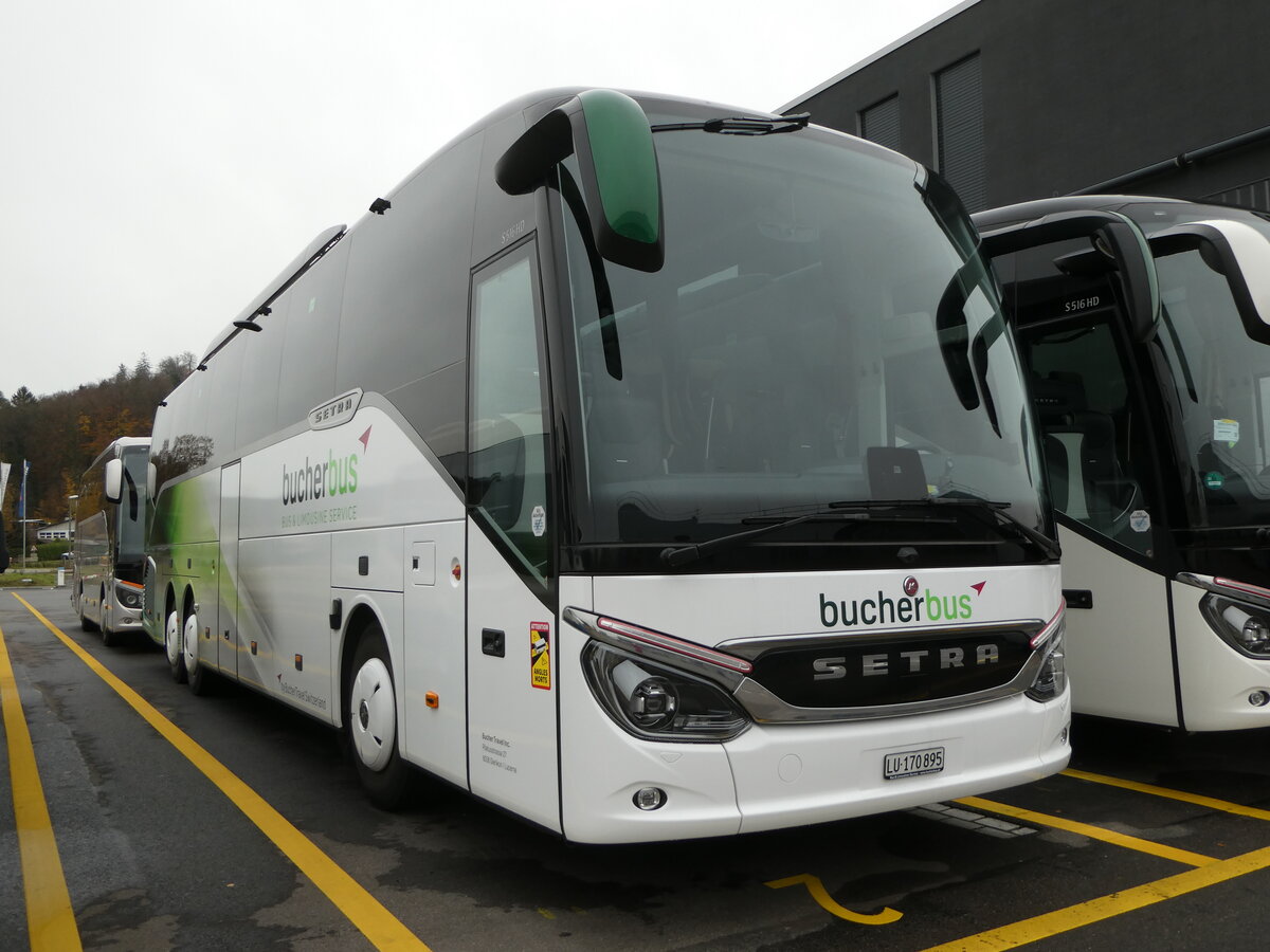 (257'129) - Bucher, Dierikon - Nr. 31/LU 170'895 - Setra am 18. November 2023 in Winterthur, Daimler Buses