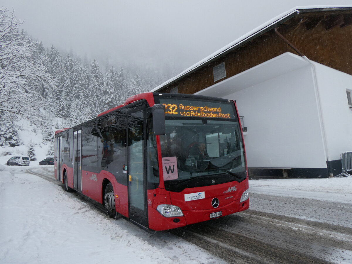 (258'256) - AFA Adelboden - Nr. 90/BE 398'916 - Mercedes am 6. Januar 2024 in Adelboden, Unter dem Birg