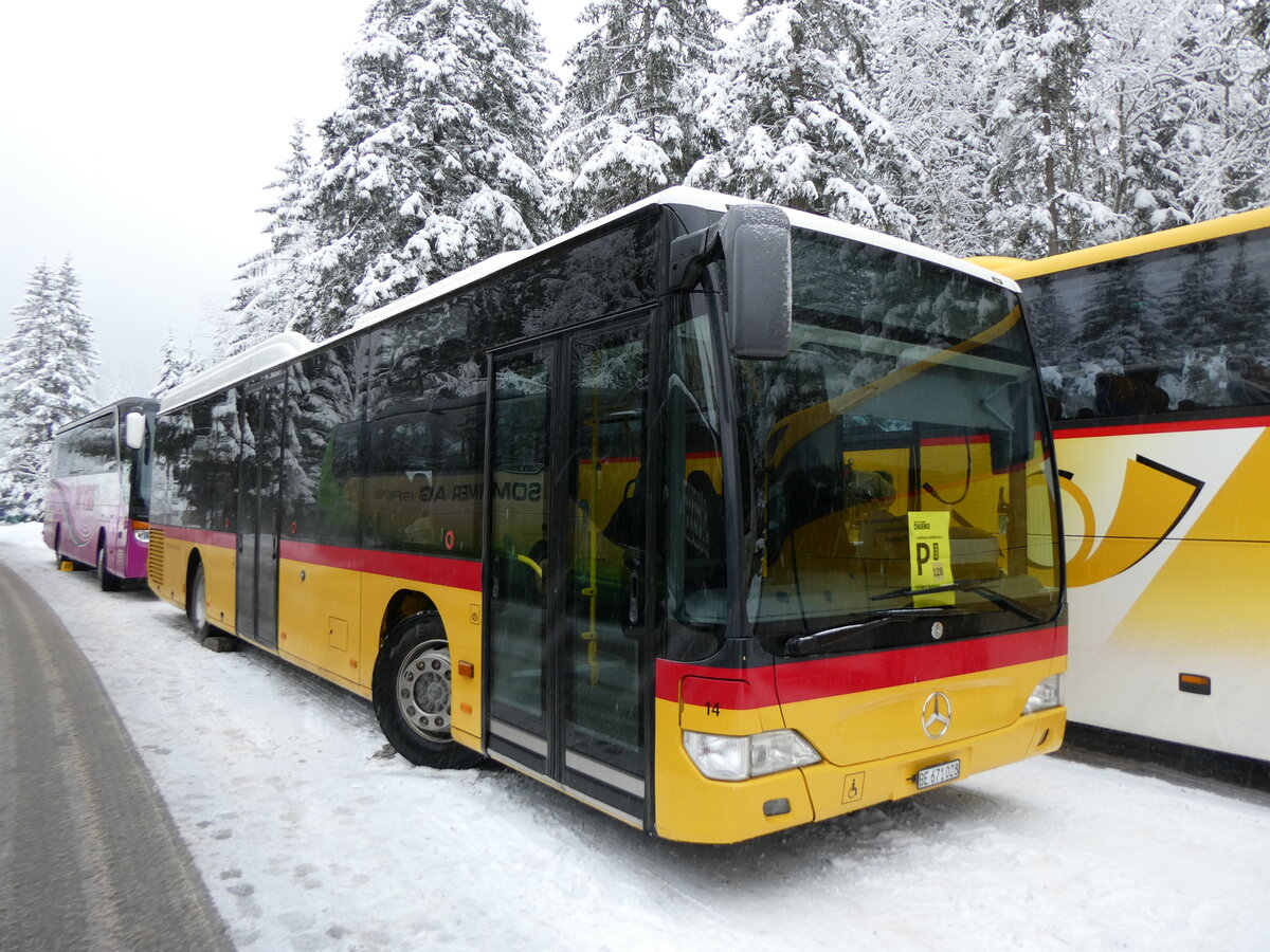 (258'261) - Engeloch, Riggisberg - Nr. 14/BE 671'028/PID 5065 - Mercedes am 6. Januar 2024 in Adelboden, Unter dem Birg