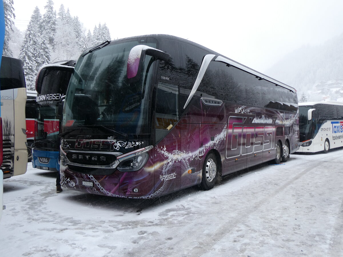 (258'332) - Gssi, Horw - LU 211'534 - Setra am 6. Januar 2024 in Adelboden, ASB