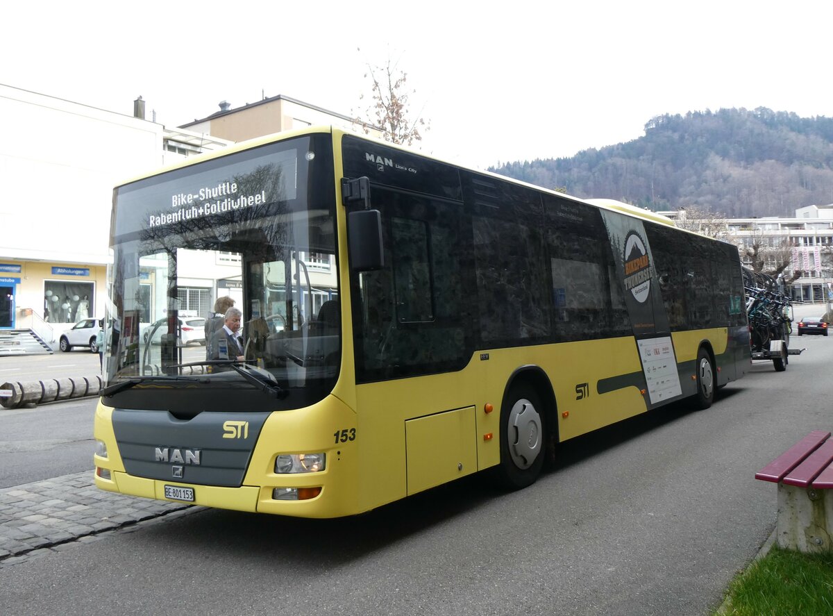 (259'440) - STI Thun - Nr. 153/BE 801'153 - MAN am 18. Februar 2024 in Thun, Berntorplatz