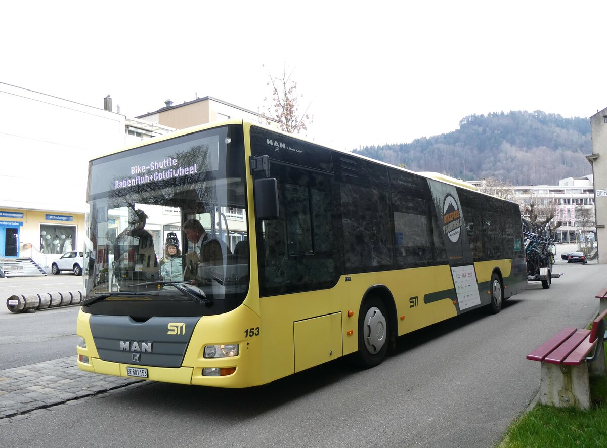 (259'441) - STI Thun - Nr. 153/BE 801'153 - MAN am 18. Februar 2024 in Thun, Berntorplatz