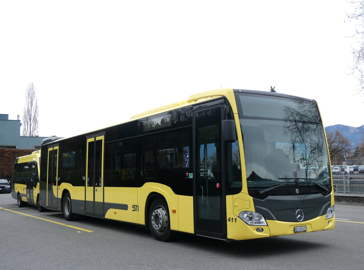 (259'678) - STI Thun - Nr. 411/BE 419'411 - Mercedes am 26. Februar 2024 bei der Schifflndte Thun