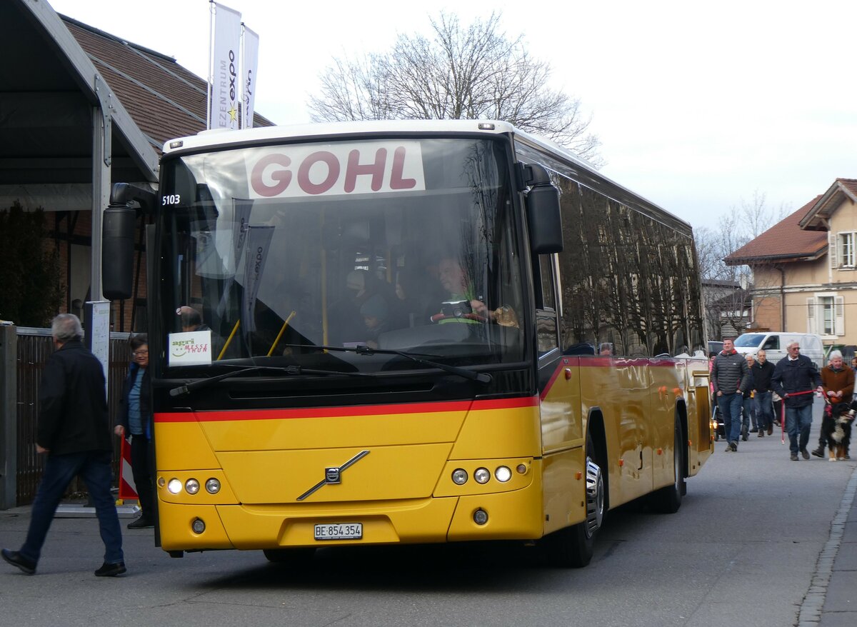 (259'779) - Gohl, Herzogenbuchsee - BE 854'354 - Volvo (ex Rojoma, Schftland; ex Schmidt, Oberbren PID 5103) am 29. Februar 2024 in Thun, Expo