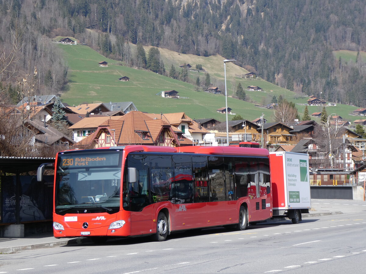 (259'806) - AFA Adelboden - Nr. 96/BE 823'926 - Mercedes am 29. Februar 2024 beim Bahnhof Frutigen