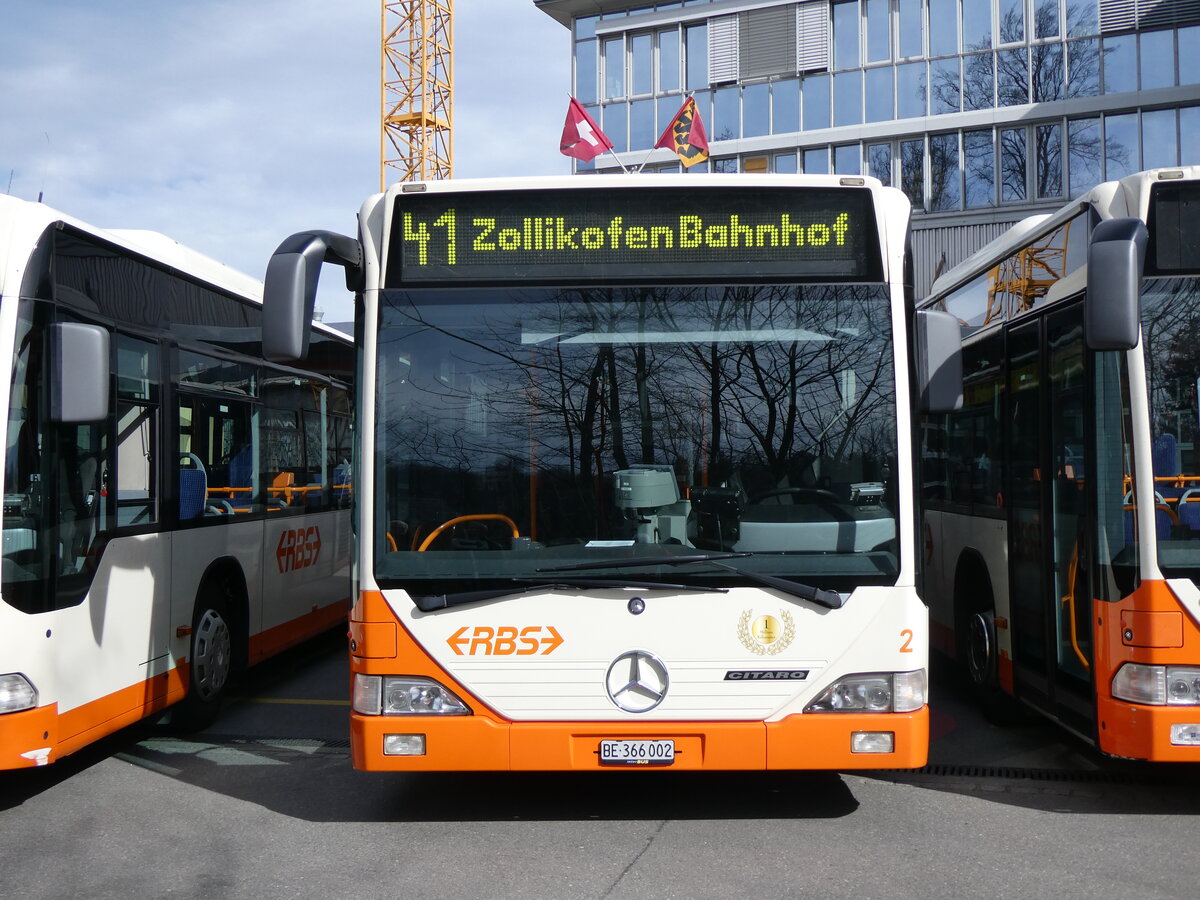 (259'968) - RBS Worblaufen - Nr. 2/BE 366'002 - Mercedes am 3. Mrz 2024 in Worblaufen, Garage