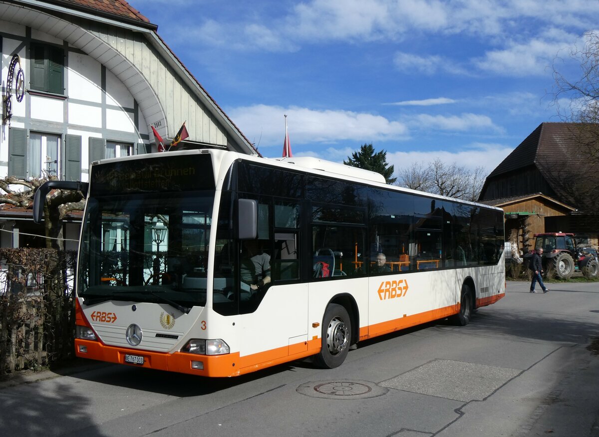 (260'015) - RBS Worblaufen - Nr. 3/BE 767'003 - Mercedes am 3. Mrz 2024 in Mattstetten, Rssli