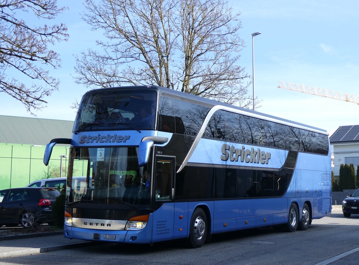 (260'207) - Strickler, Neuheim - Nr. 1/ZG 21'565 - Setra am 9. Mrz 2024 in Sursee, Pfarreizentrum