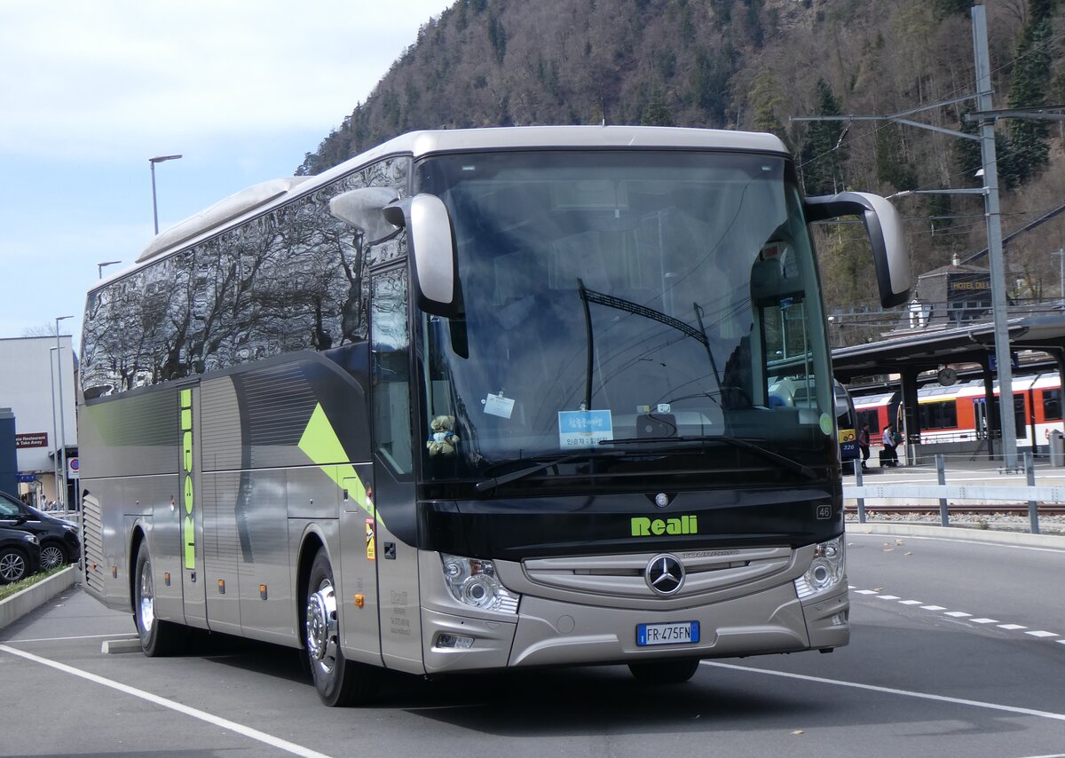 (260'703) - Aus Italien: Reali, Alatri - Nr. 46/FR-475 FN - Mercedes am 26. Mrz 2024 beim Bahnhof Interlaken Ost