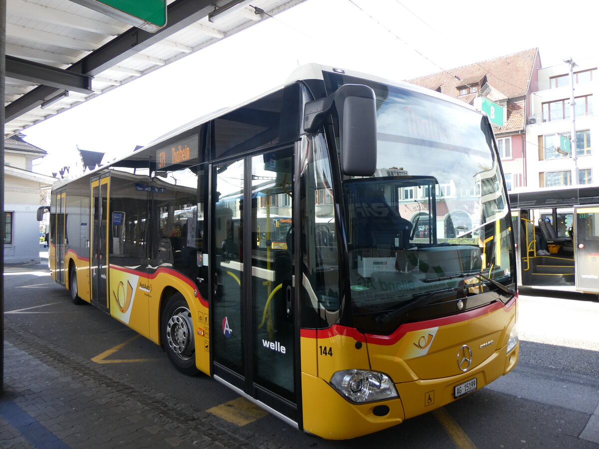 (260'777) - Voegtlin-Meyer, Brugg - Nr. 144/AG 15'199/PID 11'089 - Mercedes am 28. Mrz 2024 beim Bahnhof Brugg