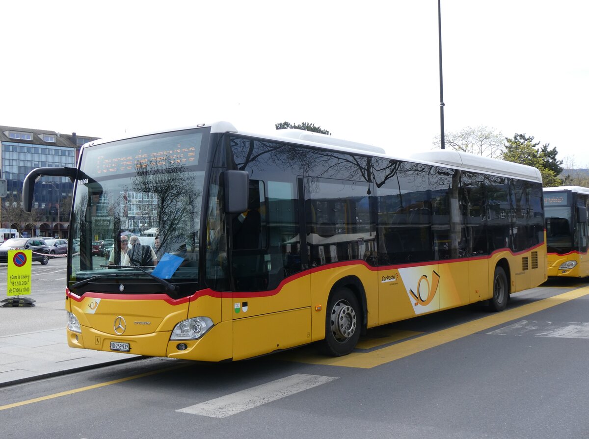 (260'855) - CarPostal Ouest - VD 259'932/PID 11'008 - Mercedes am 29. Mrz 2024 beim Bahnhof Yverdon