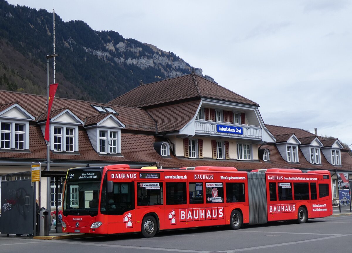 (260'975) - STI Thun - Nr. 707/BE 835'707 - Mercedes am 4. April 2024 beim Bahnhof Interlaken Ost