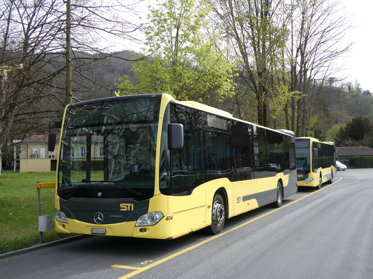 (261'083) - STI Thun - Nr. 404/BE 523'404 - Mercedes am 8. April 2024 bei der Schifflndte Thun