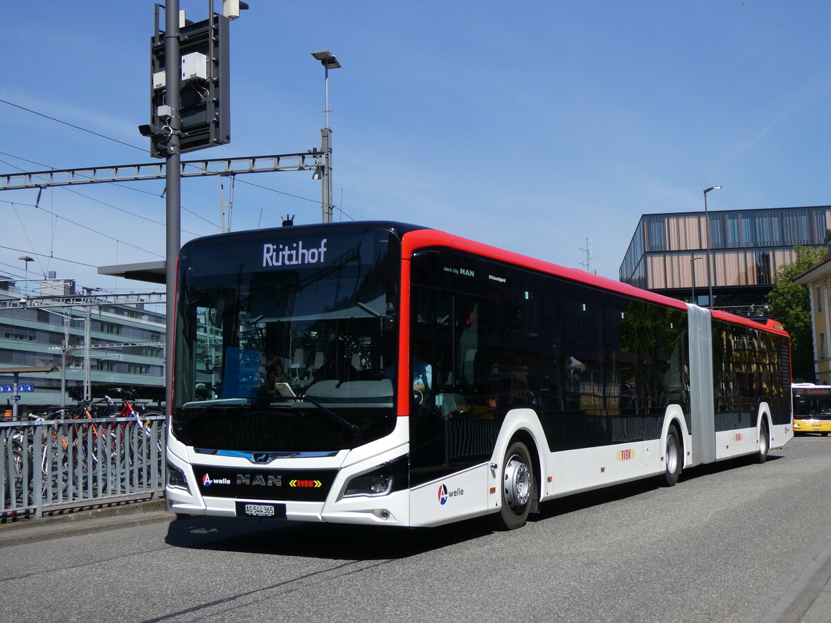 (261'172) - Indermhle, Rekingen - AG 544'365 - MAN am 12. April 2024 beim Bahnhof Baden