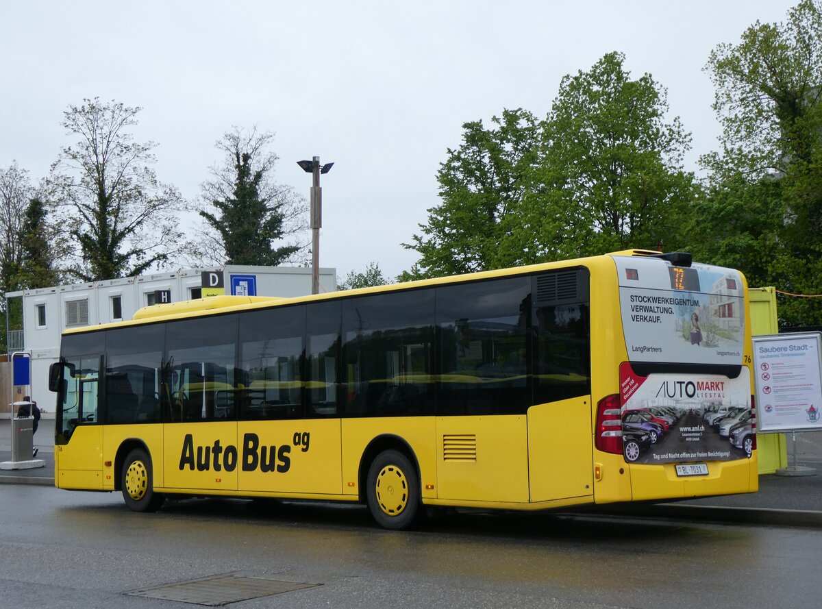 (261'560) - AAGL Liestal - Nr. 76/BL 7031 - Mercedes am 19. April 2024 beim Bahnhof Basel