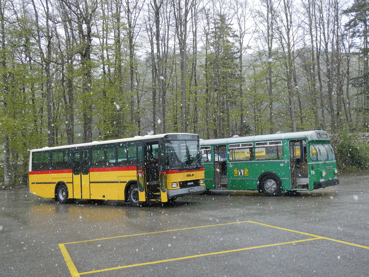 (261'597) - Widmer, Bern - BE 842'322 - NAW/Hess (ex Lombardi, Winterthur; ex Wohlgemuth, Hochwald PID 2208) am 21. April 2024 in Burgdorf, kihof Ziegelgut