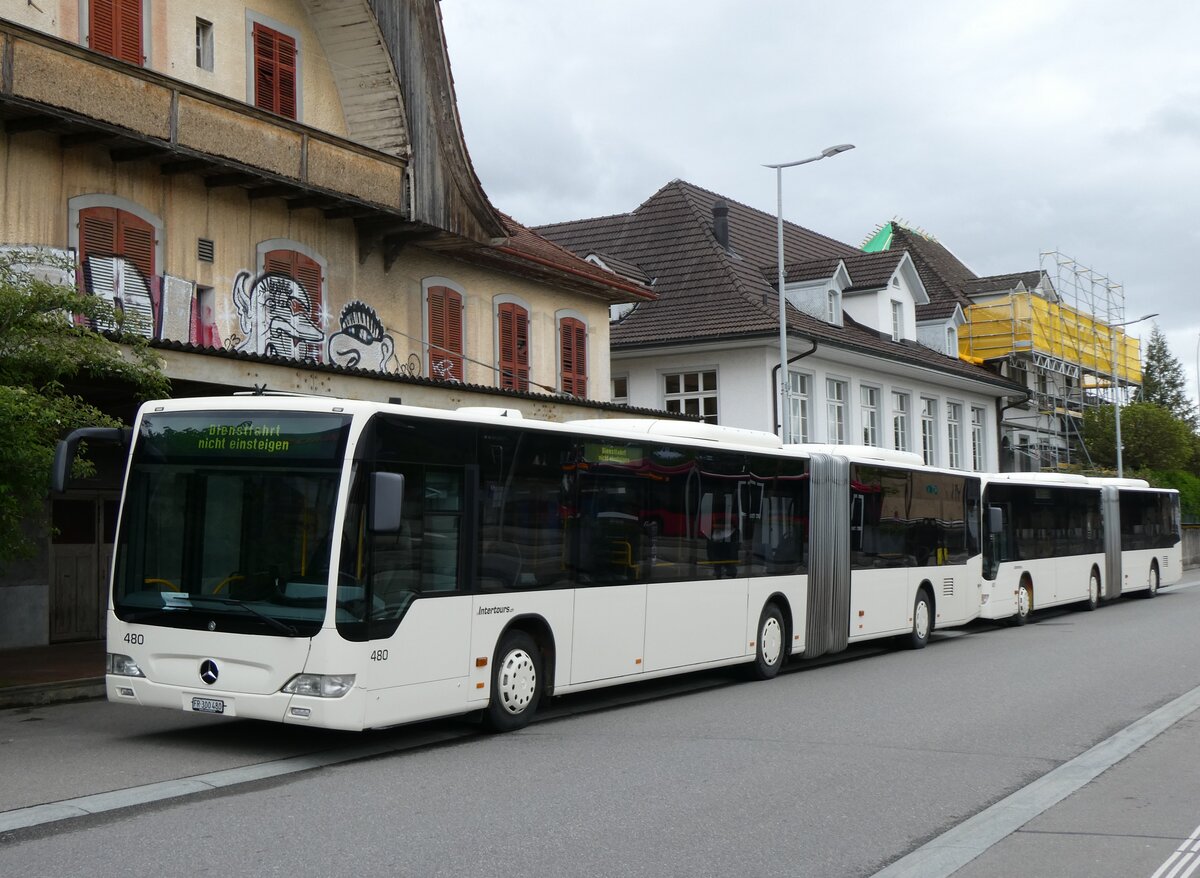 (262'210) - Intertours, Domdidier - Nr. 480/FR 300'480 - Mercedes (ex Nr. 210; ex STI Thun Nr. 134) am 6. Mai 2024 beim Bahnhof Mnsingen