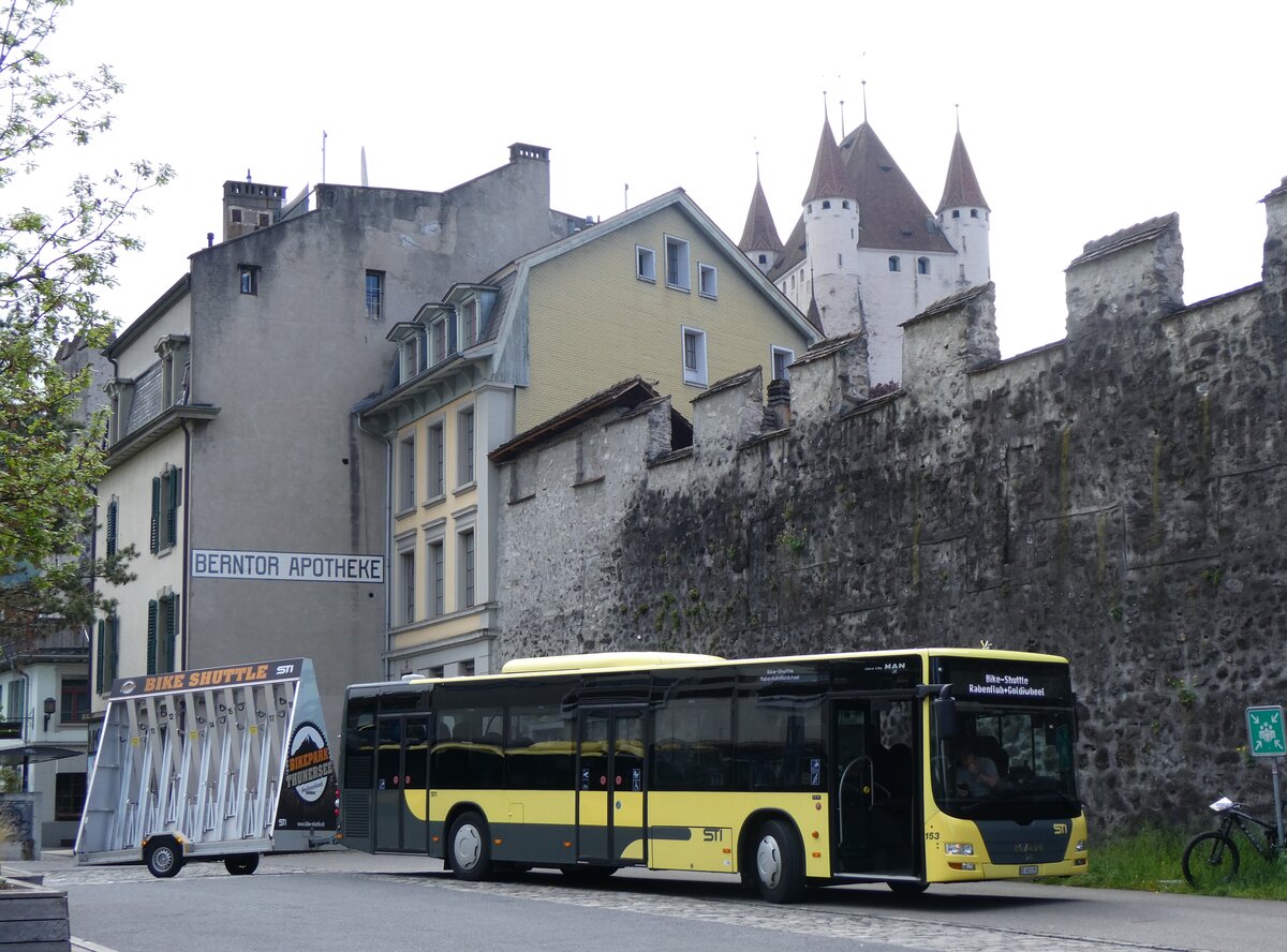 (262'233) - STI Thun - Nr. 153/BE 801'153 - MAN am 9. Mai 2024 in Thun, Berntorplatz