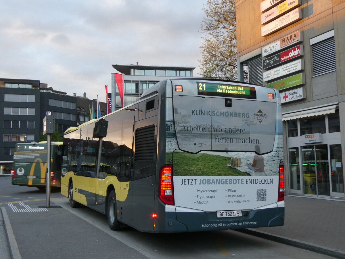 (262'236) - STI Thun - Nr. 175/BE 752'152 - Mercedes am 9. Mai 2024 beim Bahnhof Thun