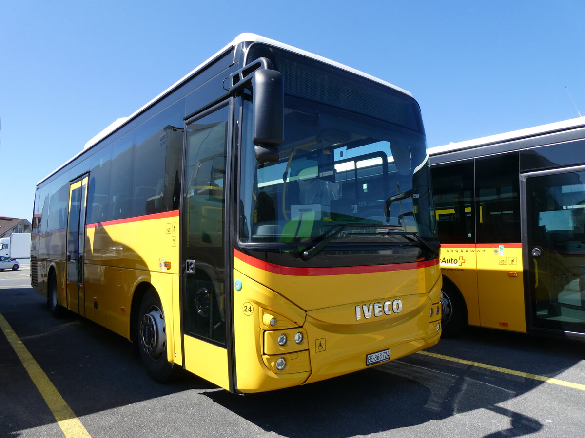 (262'273) - Flck, Brienz - Nr. 24/BE 868'724/PID 11'593 - Iveco am 11. Mai 2024 in Kerzers, Interbus