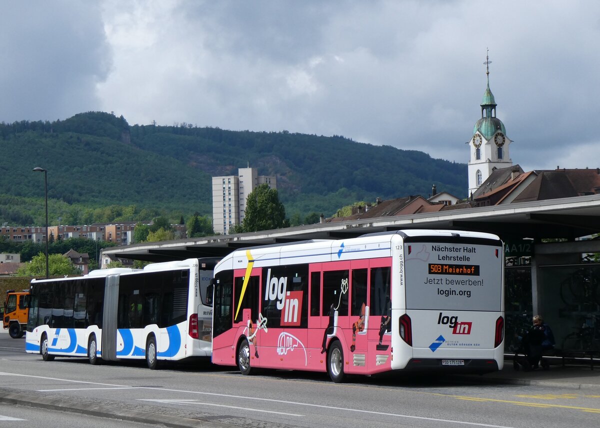 (262'409) - BOGG Wangen b.O. - Nr. 123/SO 175'128 - eMAN am 16. Mai 2024 beim Bahnhof Olten 