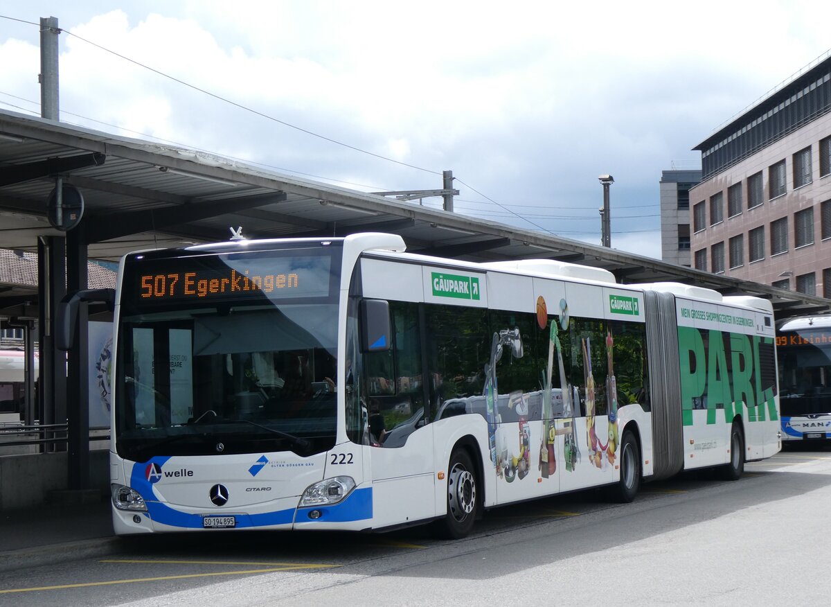 (262'440) - BOGG Wangen b.O. - Nr. 222/SO 194'895 - Mercedes am 16. Mai 2024 beim Bahnhof Olten