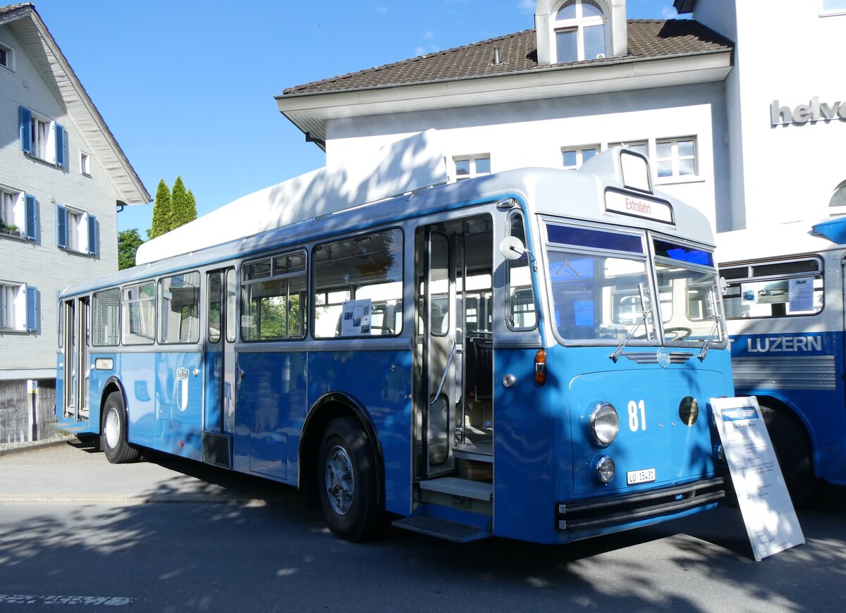 (262'476) - VBL Luzern (vbl-historic) - Nr. 81/LU 15'431 - FBW/Hess am 18. Mai 2024 in Sarnen, OiO