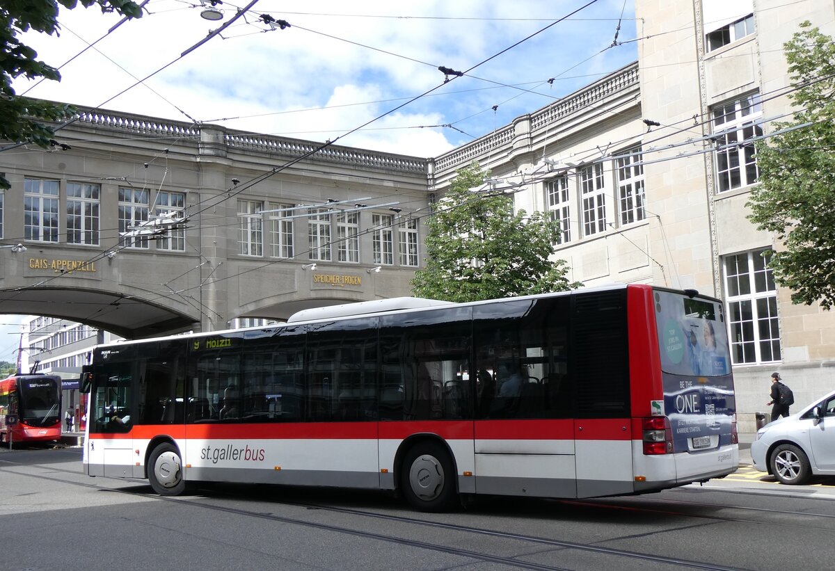 (262'835) - St. Gallerbus, St. Gallen - Nr. 258/SG 198'258 - MAN am 24. Mai 2024 beim Bahnhof St. Gallen