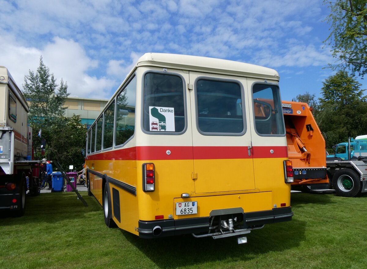 (262'948) - Gautschi, Suhr - AG 6835 - Saurer/Tscher (ex Ltscher, Neuheim Nr. 200; ex Cartek, Regensdorf; ex P 25'822) am 25. Mai 2024 in Arbon, Arbon Classics