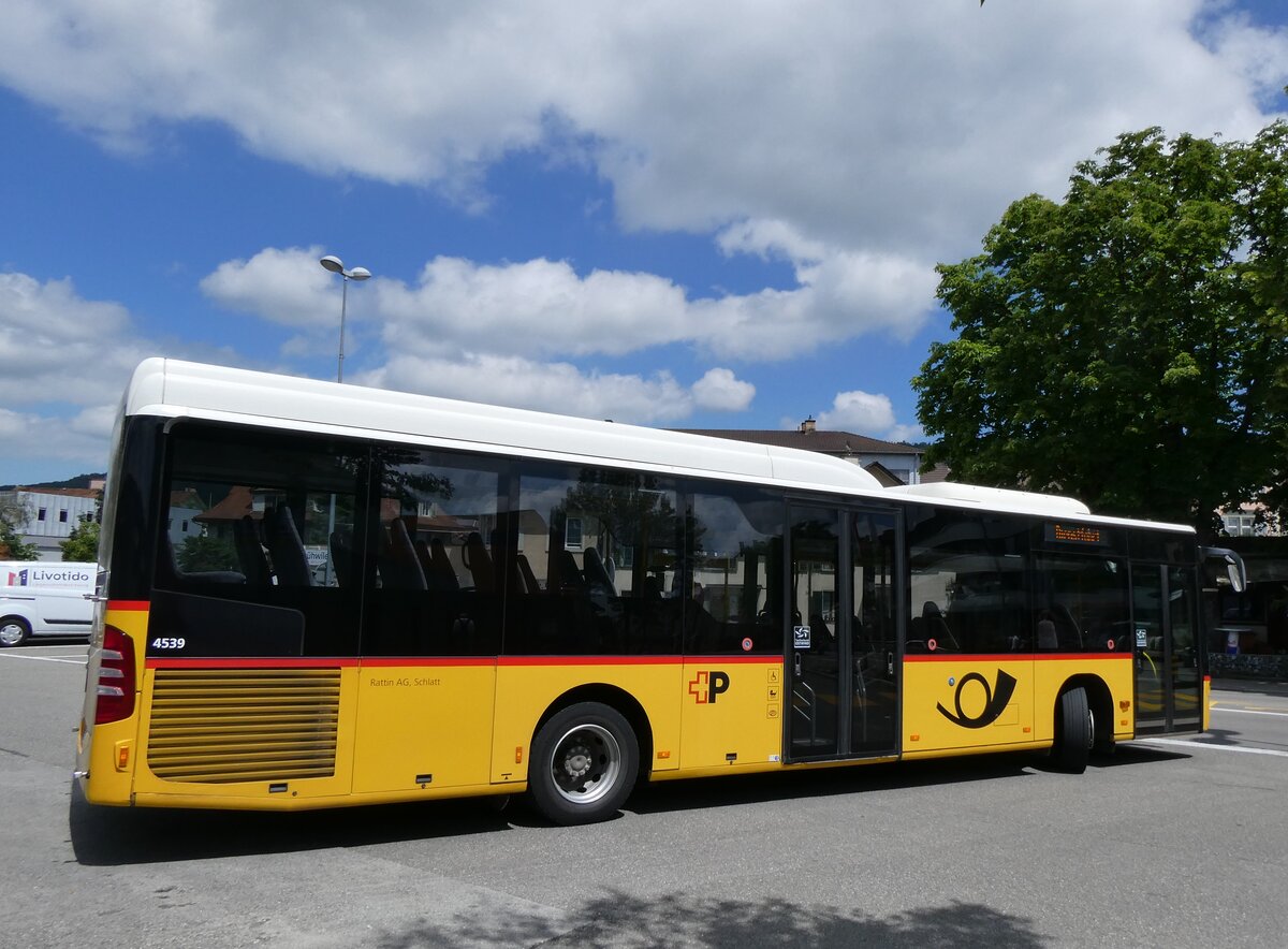 (263'373) - Rattin, Schlatt - TG 209'553/PID 4539 - Mercedes (ex Harz, D-Saarbrcken; ex PostAuto Bern; ex AVG Meiringen Nr. 71) am 4. Juni 2024 beim Bahnhof Weinfelden