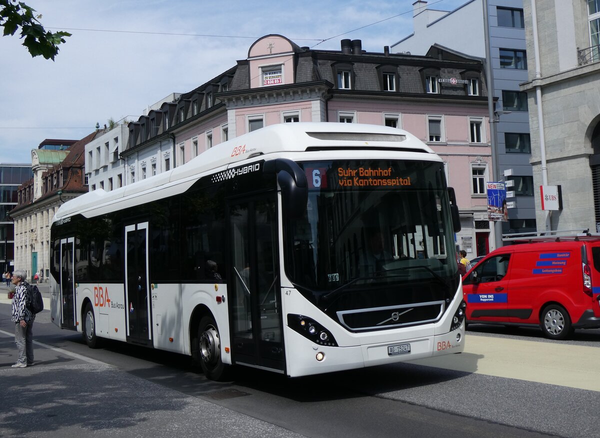 (263'412) - BBA Aarau - Nr. 47/AG 15'247 - Volvo am 6. Juni 2024 beim Bahnhof Aarau