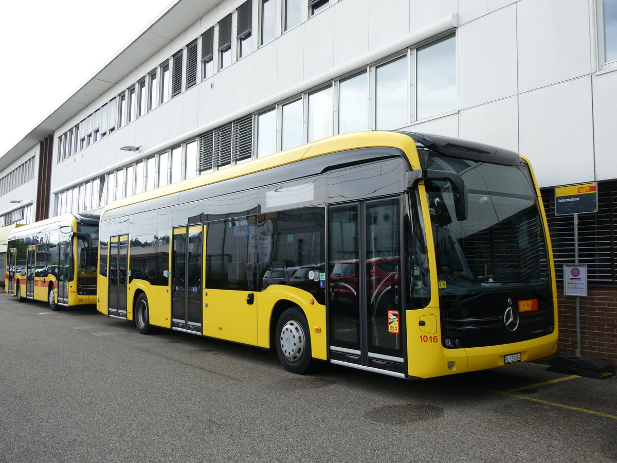 (263'455) - BLT Oberwil - Nr. 1016/BL 139'884 - eMercedes am 8. Juni 2024 in Oberwil, Depot Hslimatt