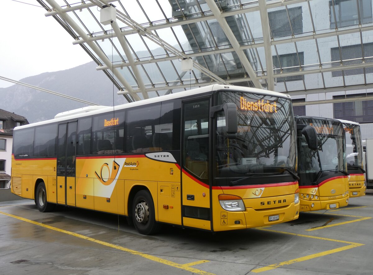 (263'838) - PostAuto Graubnden - GR 168'602/PID 5614 - Setra am 20. Juni 2024 in Chur, Postautostation