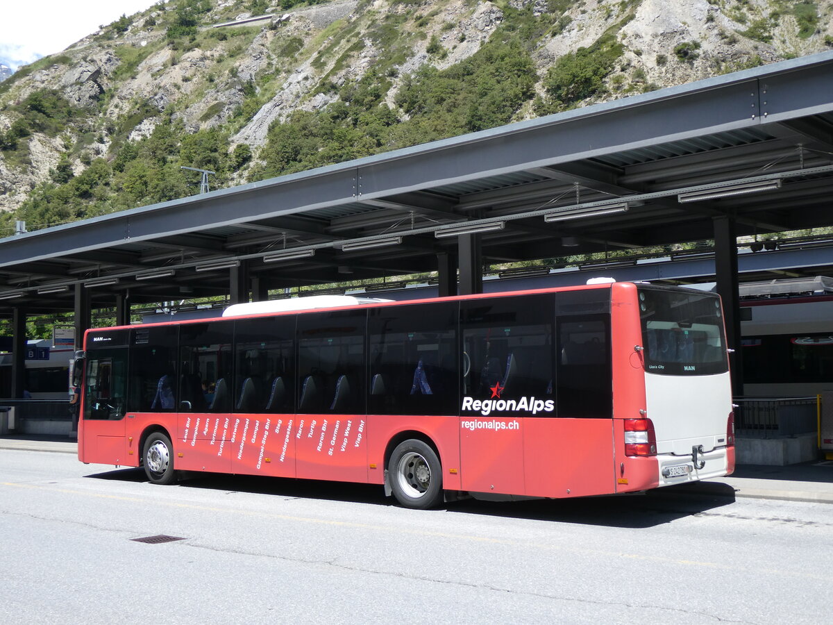 (263'999) - Ruffiner, Turtmann - VS 242'780 - MAN am 24. Juni 2024 beim Bahnhof Leuk