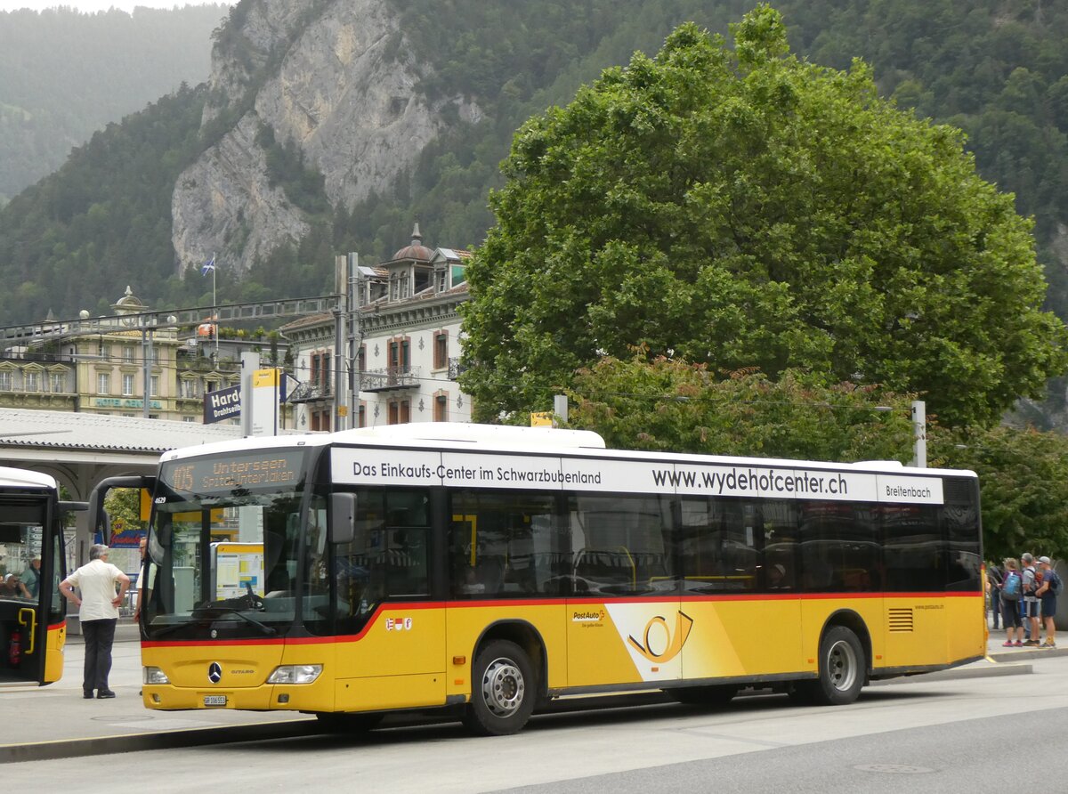 (264'211) - PostAuto Graubnden - GR 106'553/PID 4629 - Mercedes (ex PostAuto Nordschweiz) am 29. Juni 2024 beim Bahnhof Interlaken West